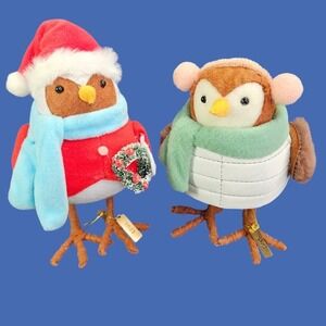 Spritz Crinkle and Wafer Featherly Friends Xmas and Winter Bird Felt Fabric 2023